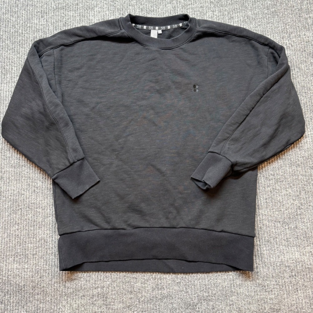 Sweaty Betty Womens Small After Class Sweatshirt Black Pullover Yoga Gym